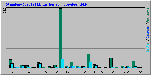 Stunden-Statistik im Monat November 2024