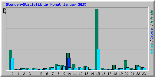 Stunden-Statistik im Monat Januar 2025